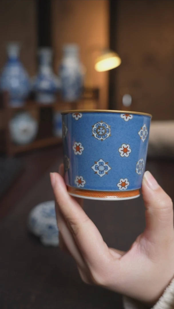 【闪购商品】慕胤堂撒蓝唐宝相可乐杯