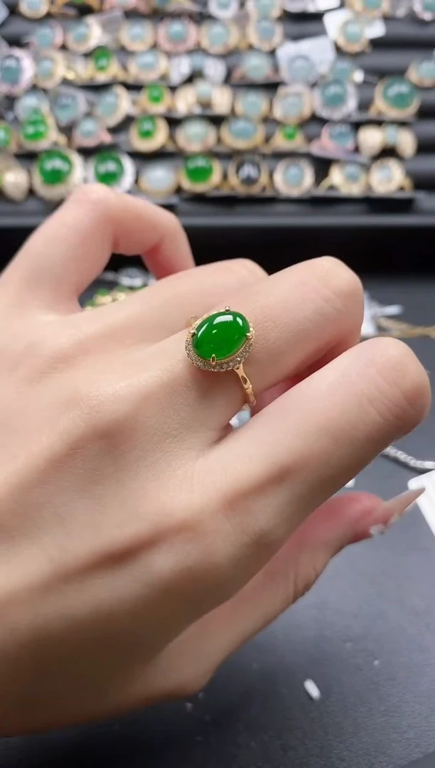 【闪购商品】翡翠戒指银S925镶嵌51151