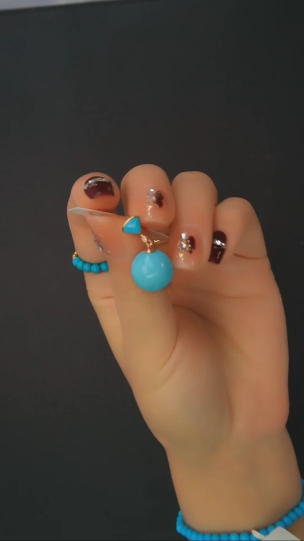 【闪购商品】绿松石吊坠18K金镶嵌发货一件