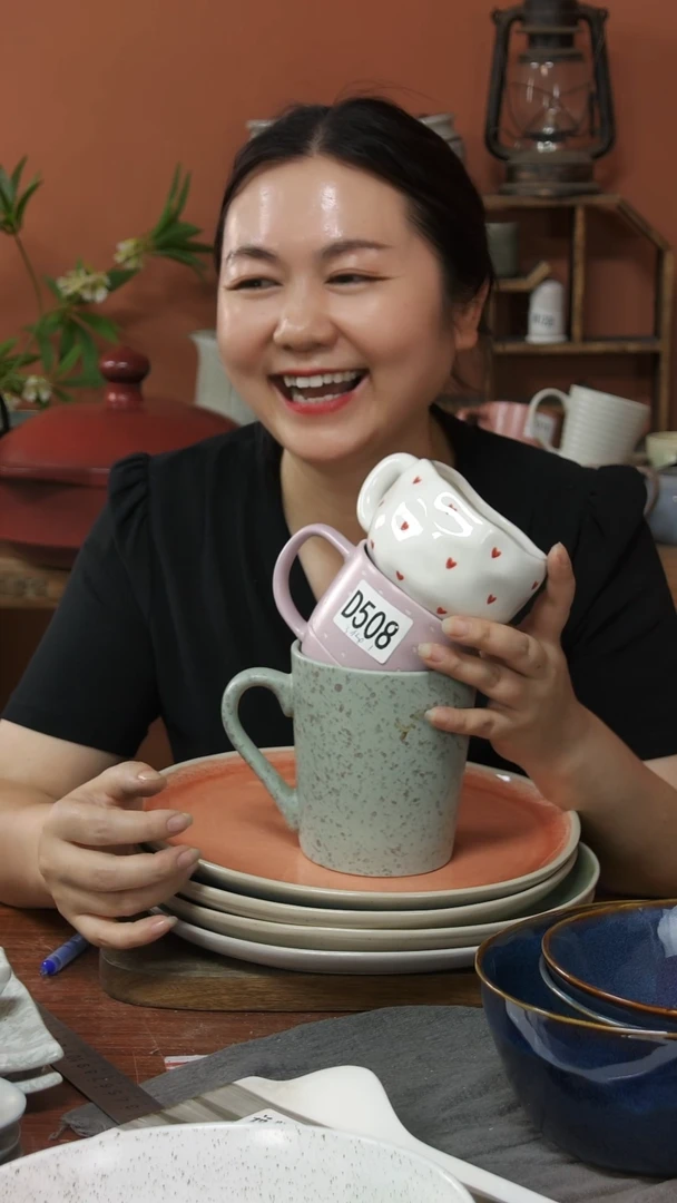 碗D508   陶瓷杯   3只  瑕疵