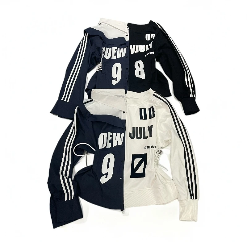 Coew July原创设计一字肩拼接卫衣 317（s码m码大小一样衣长不同）