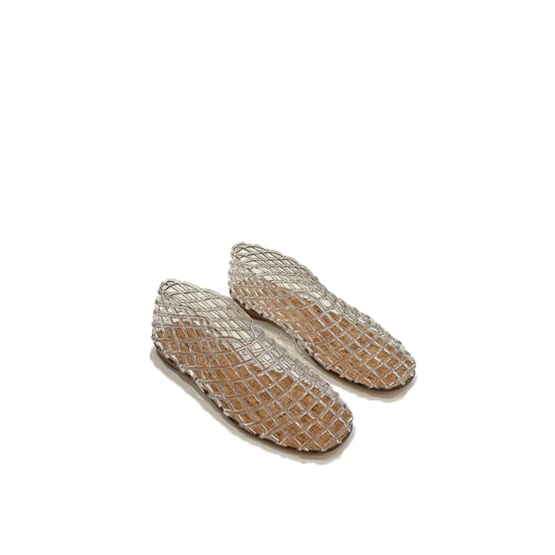 【MaiZi】2025夏季 TR 极简风果冻鞋低跟透气