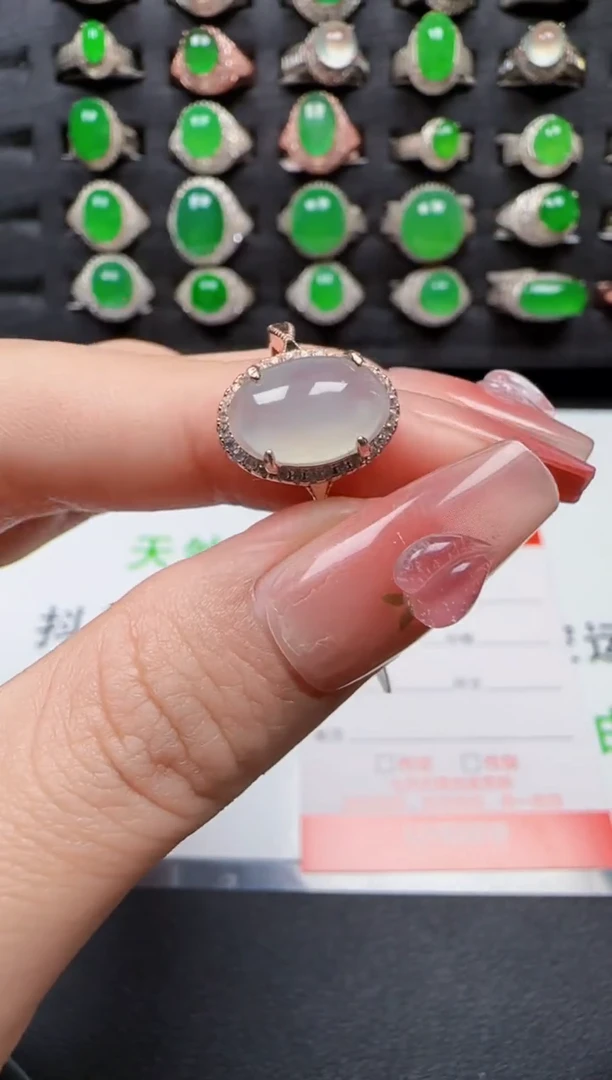 【闪购商品】翡翠戒指银S925镶嵌2147