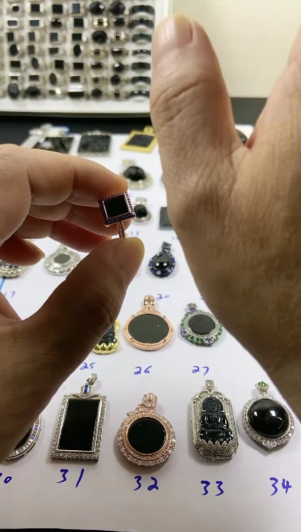 银S925镶嵌戒指翡翠女戒