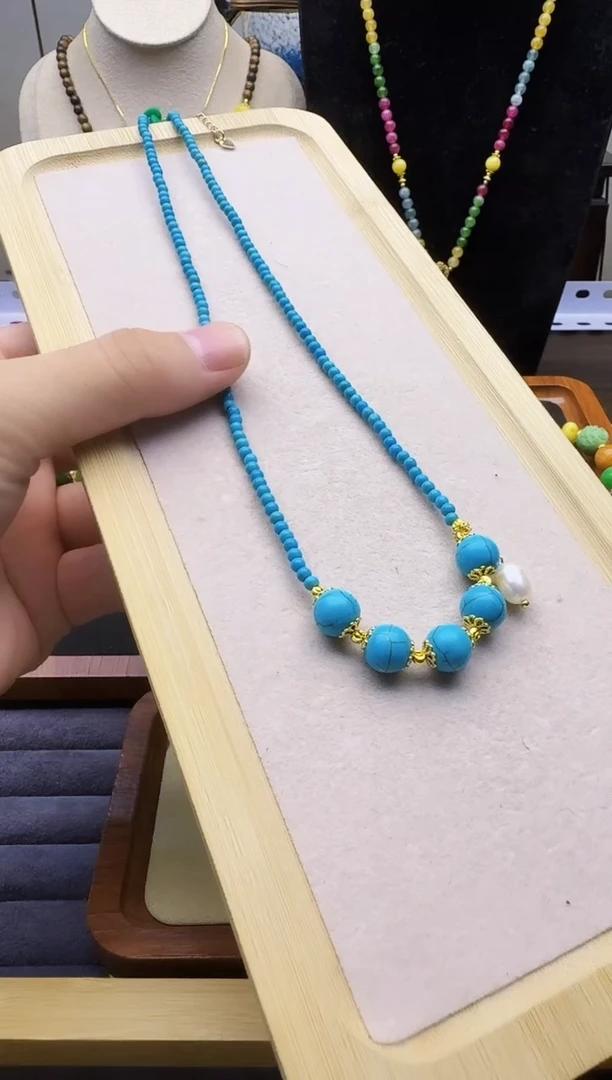 玛瑙/玉髓颈饰14K金镶嵌X38