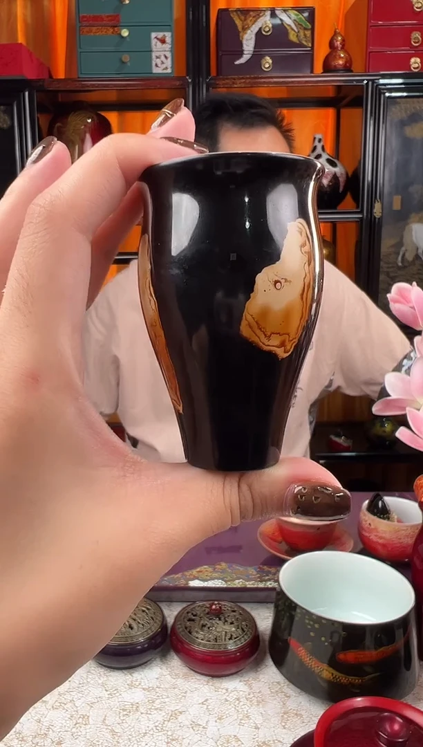黑色闻香杯（礼物）-太古大漆