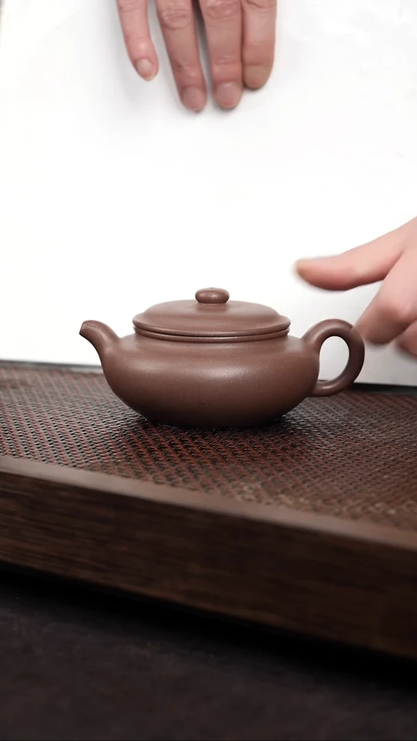 【闪购商品】紫砂茶壶老紫泥扁腹