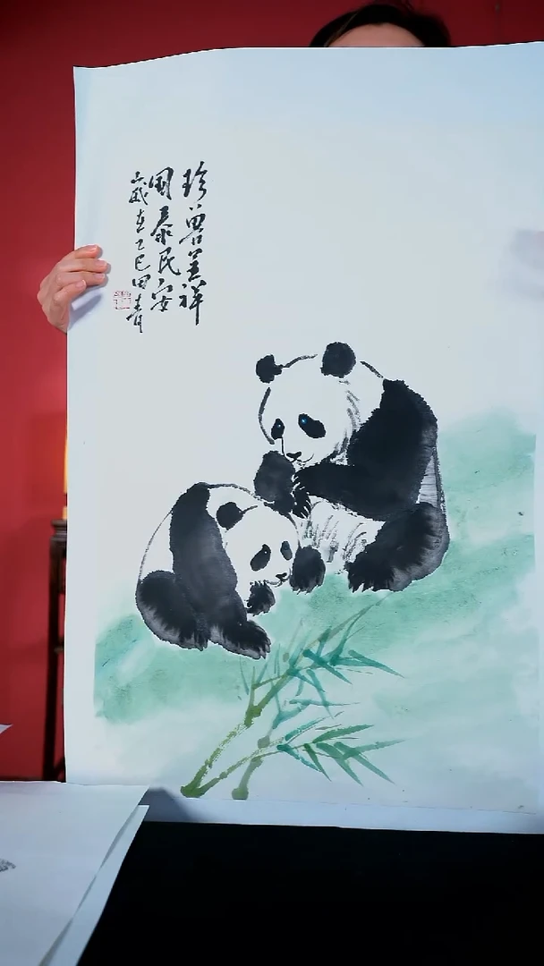 国画一画庐田青国画作品70*45