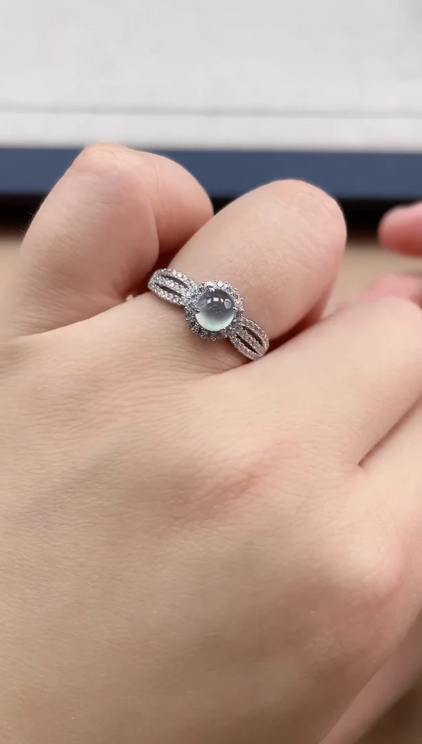 【闪购商品】翡翠戒指银S925镶嵌戒指