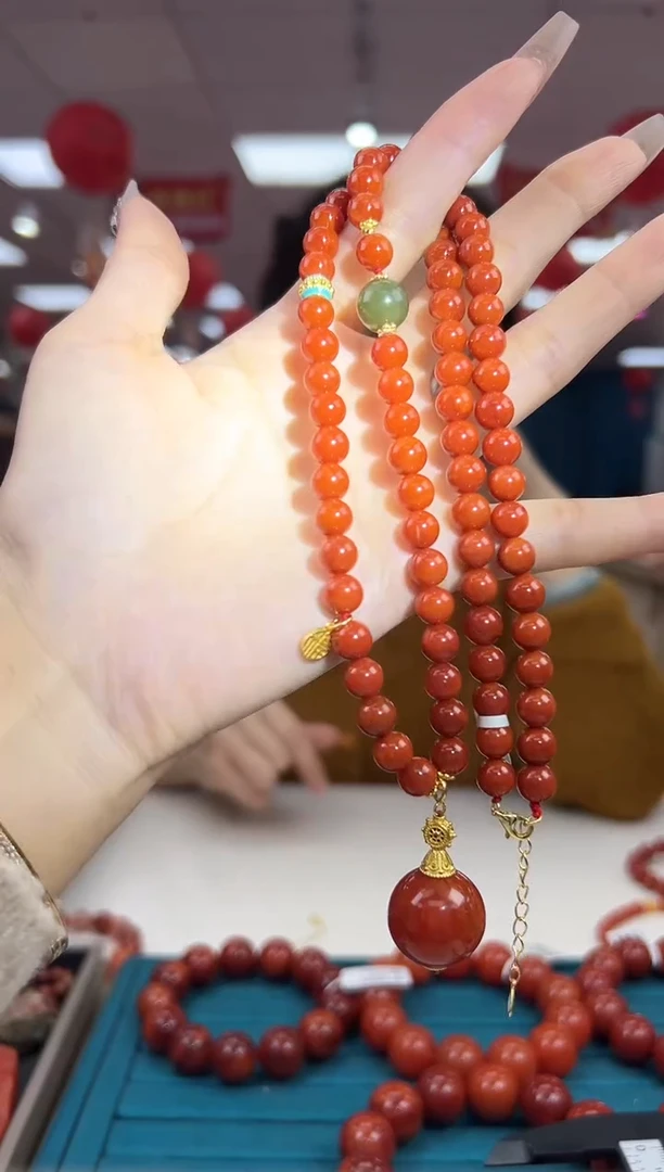 【闪购商品】南红玛瑙项链未镶嵌2.26-（多样式）