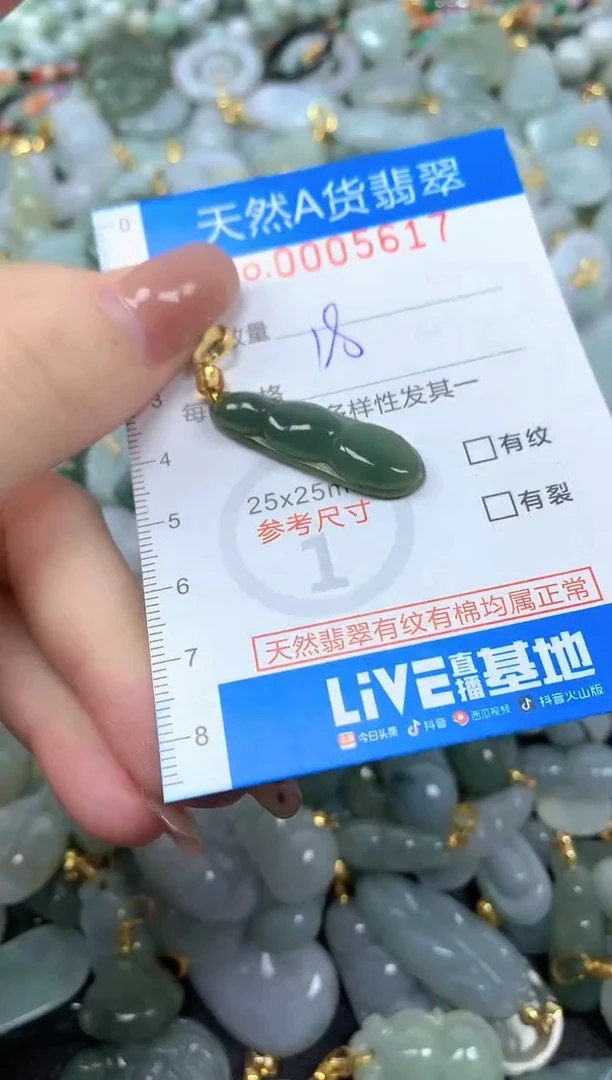 颈饰未镶嵌翡翠净货挂件-5617