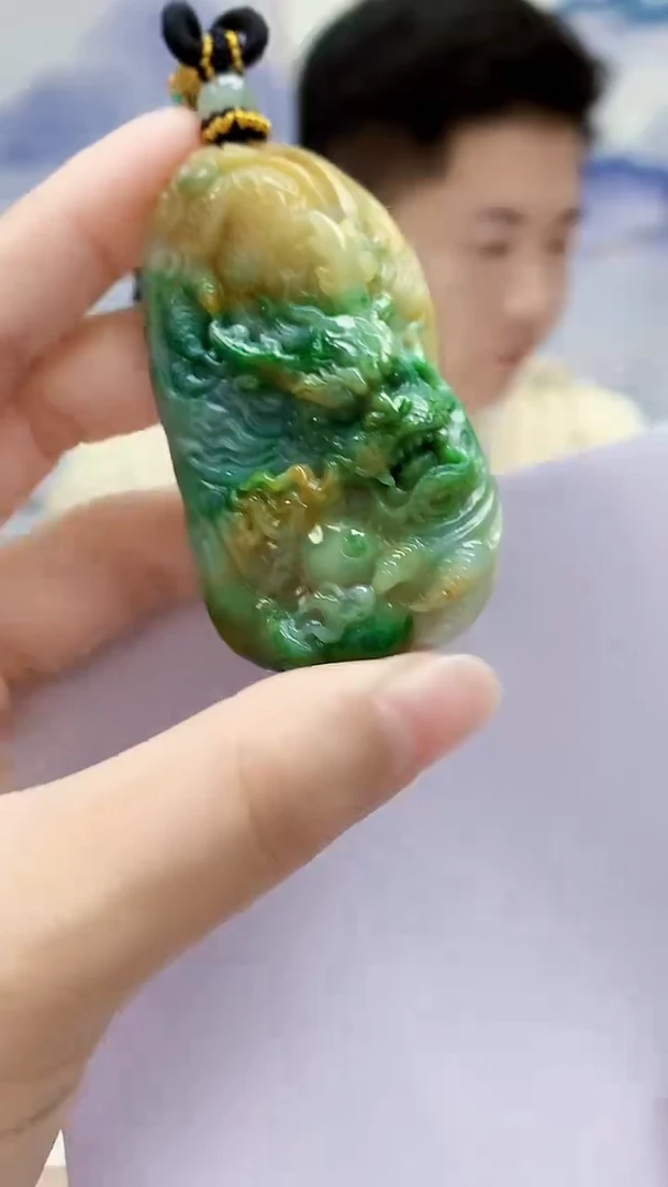 未镶嵌定制翡翠4917lr-毛货挂件34