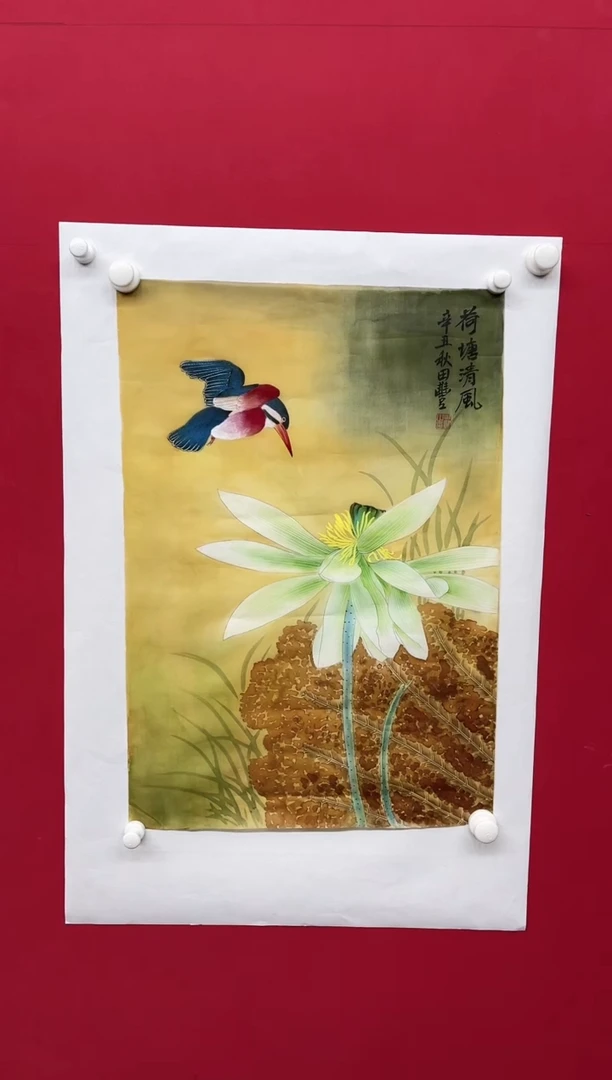 【闪购商品】国画田-绢本花鸟无框/W