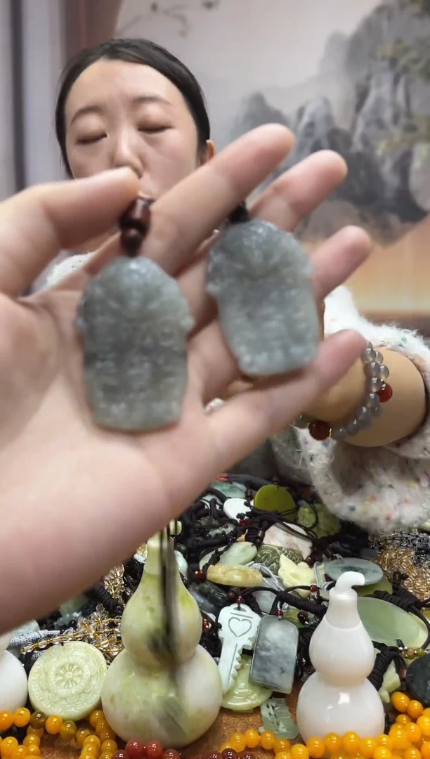 未镶嵌岫玉吊坠多样性发货其中发一