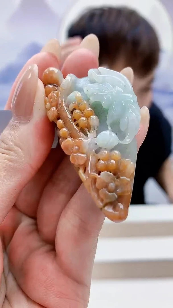 未镶嵌定制翡翠4868MM-毛货挂件40