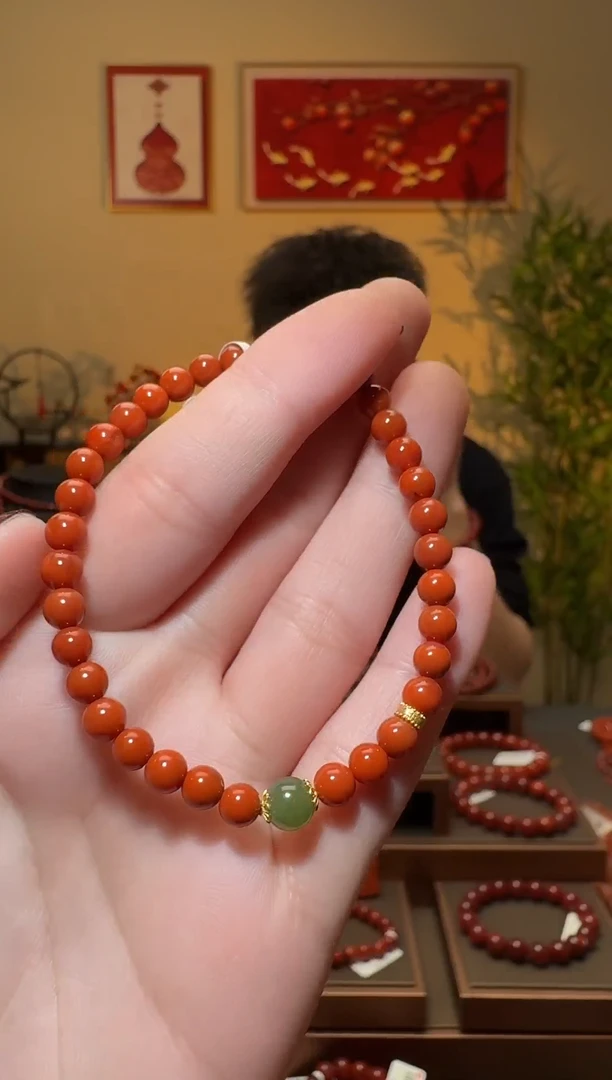 【闪购商品】南红玛瑙手串未镶嵌一条约5mm 多样性发货