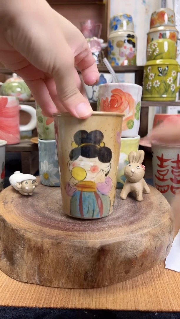 瓷片手绘高温釉下陶瓷