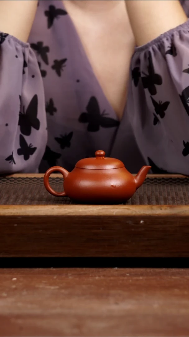 茶壶紫砂朱泥息如梨形100CC