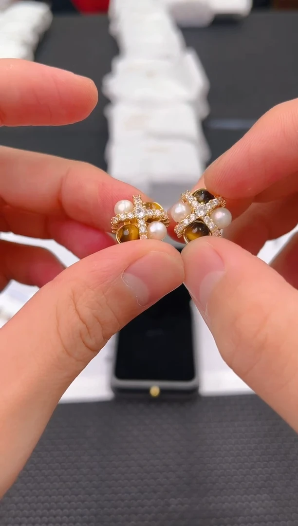 未镶嵌淡水珍珠耳饰ed1248