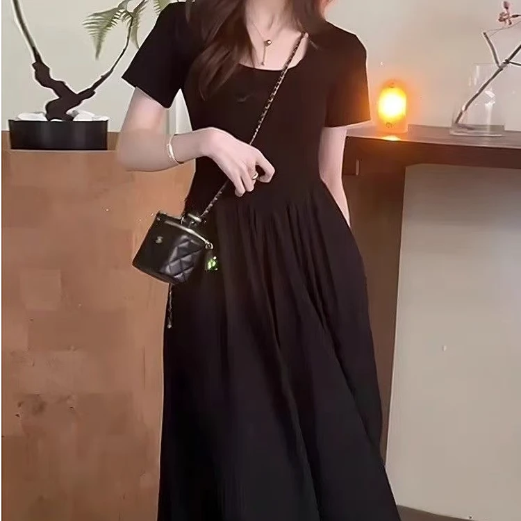 2连衣裙通勤风拼接斜肩显瘦（直播间叫号）no退no换