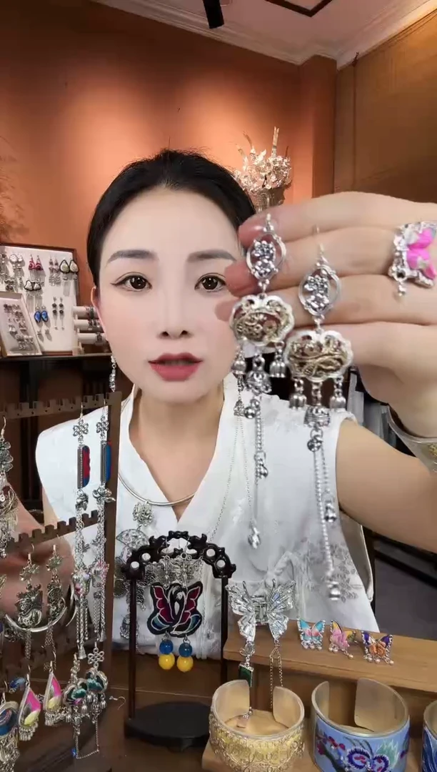 刺绣纯手工民族风耳环