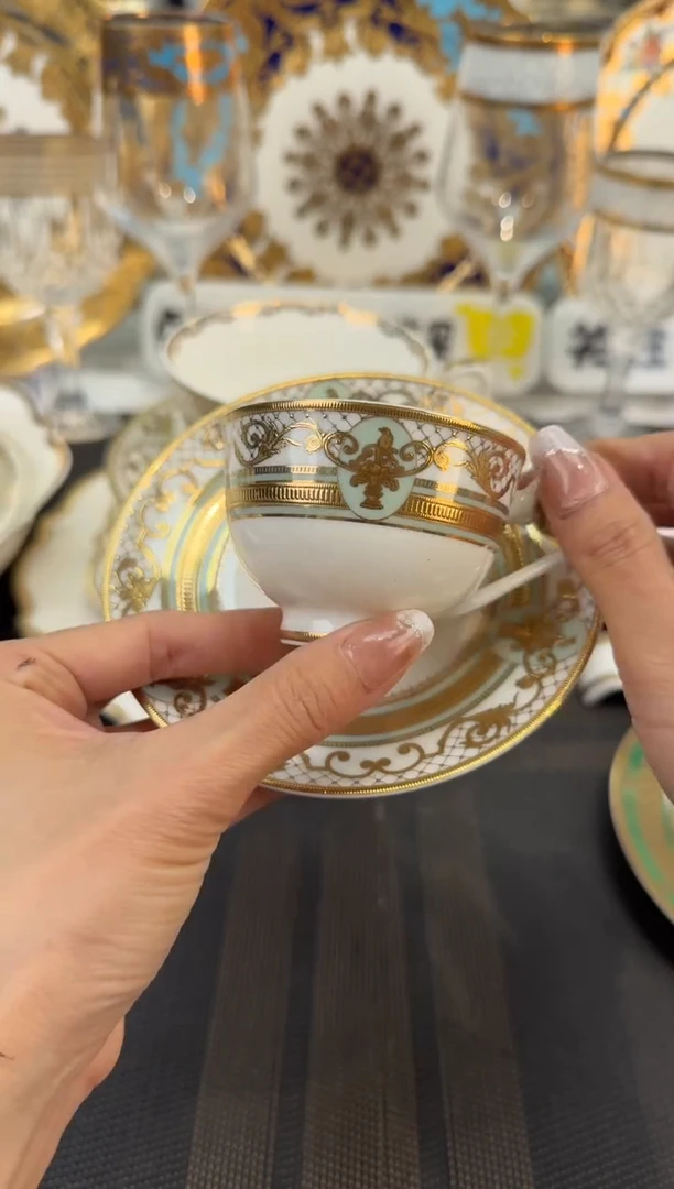 瓷片90毫升咖啡杯碟  2套