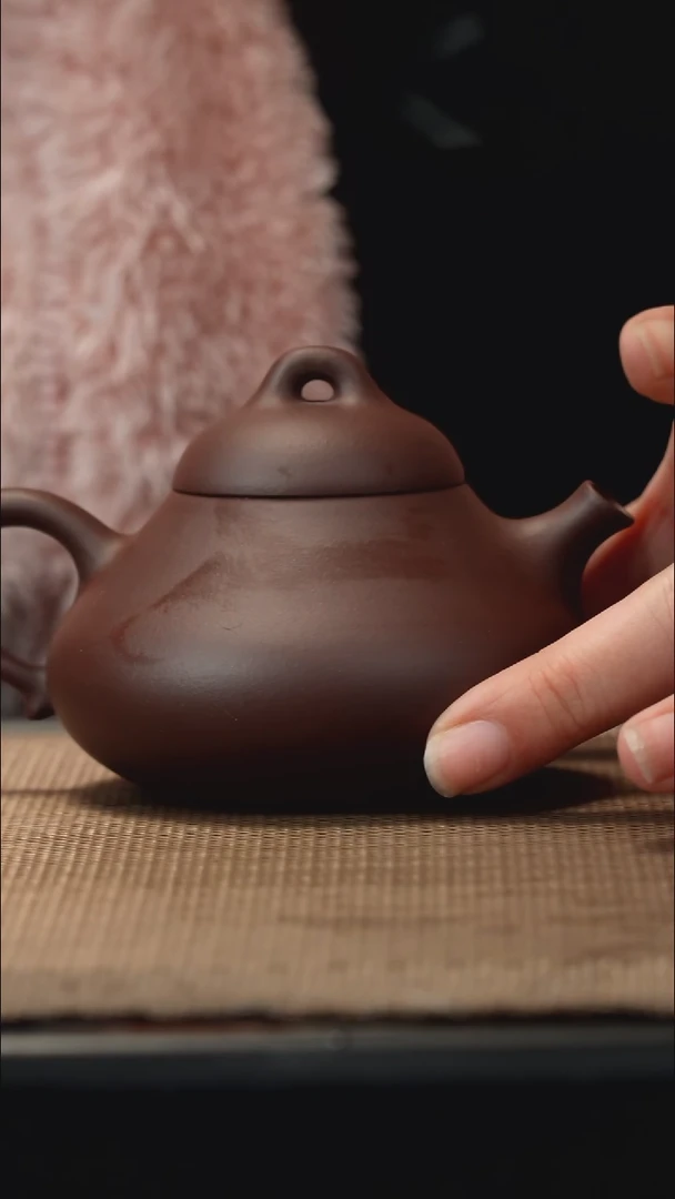 紫砂茶盏深井紫泥憨瓢170CC