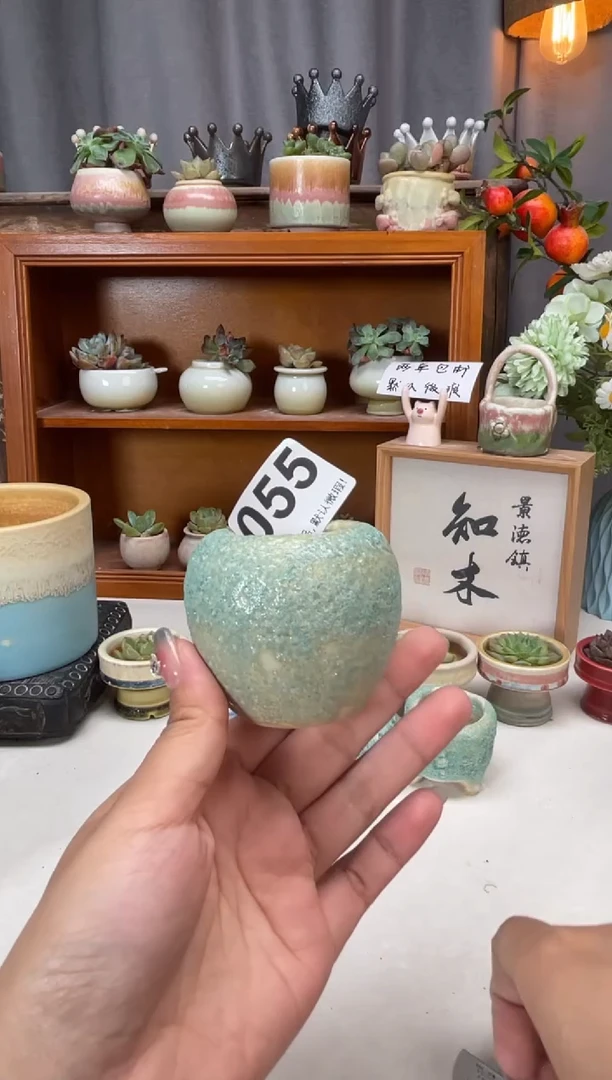 瓷片055知木小芳花盆编号