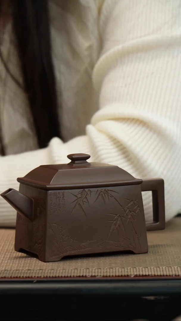 【闪购商品】紫砂茶壶老紫泥青云四方