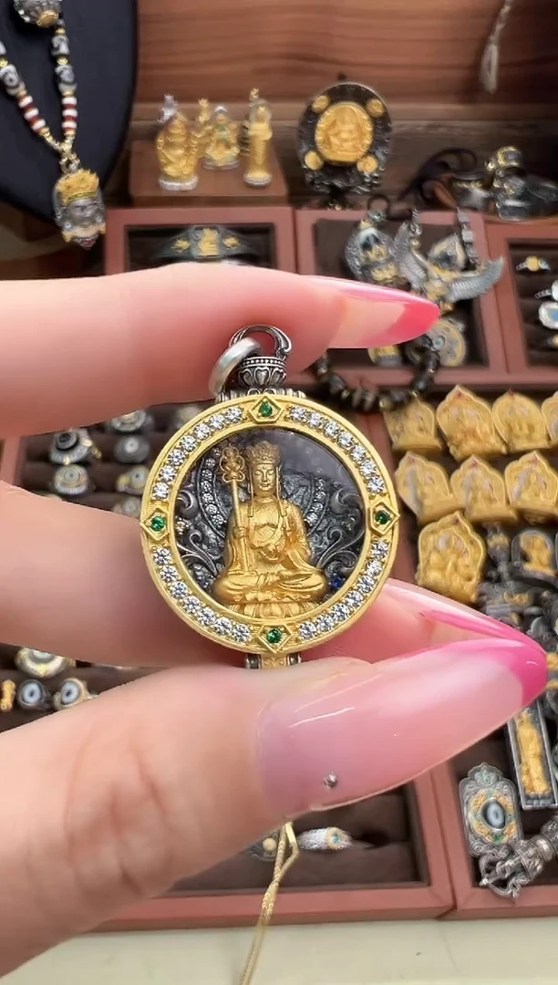 无吊坠925银藏式地藏吊坠