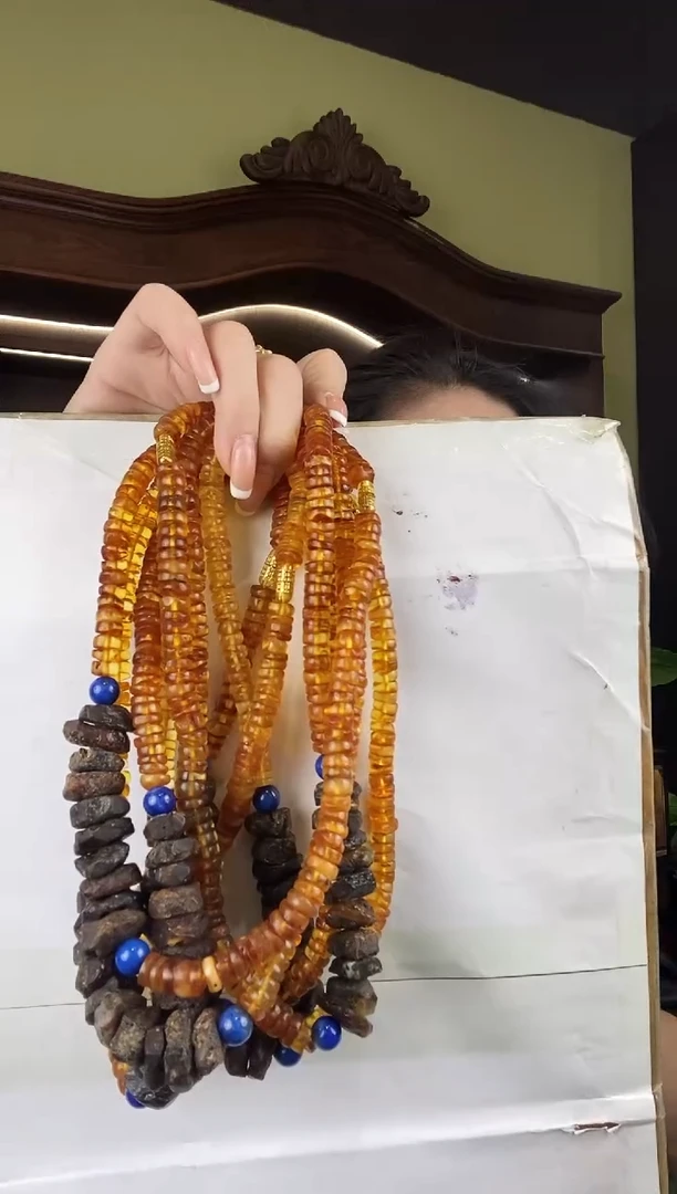 琥珀颈饰未镶嵌多样性发一