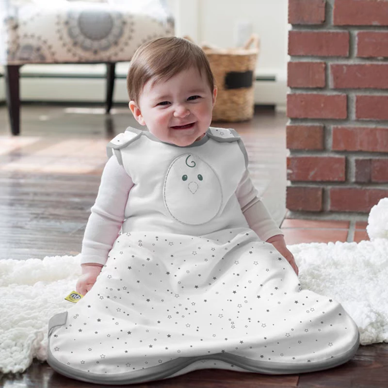 【婴童供应链】睡袋防惊跳精梳双层小孩神器夹棉薄款新生儿防踢被