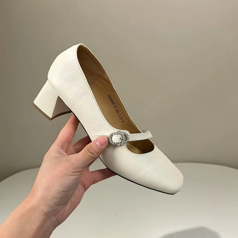 1968-B9-时尚百搭2025春季新款单鞋女式小皮鞋