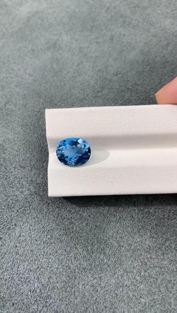 裸石海蓝宝石魔鬼蓝 4.03CT