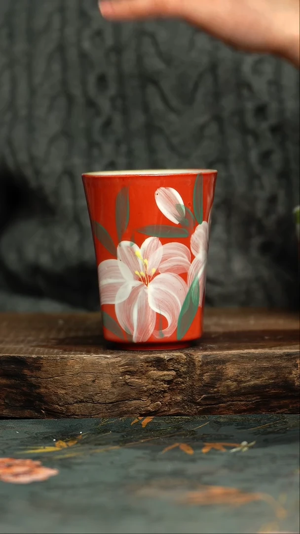 【闪购商品】杯杯釉下彩手工手绘同款陶器
