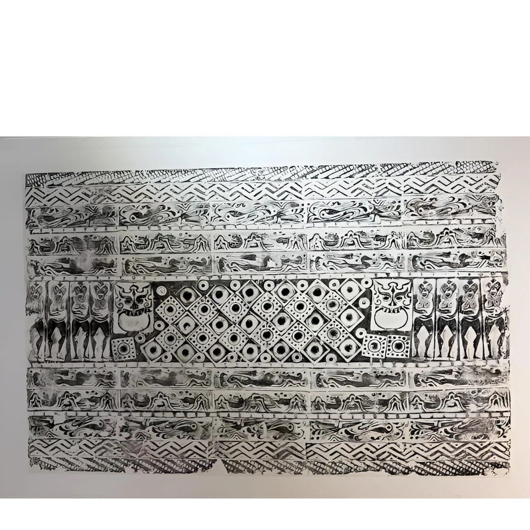 匈奴立像及狩猎图（汉）长92*63cm