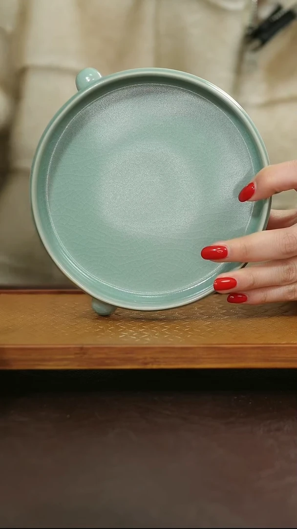 摆件瓷汝宋汝瓷原矿釉 福利三足洗