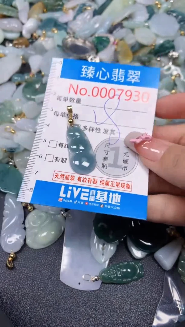 【闪购商品】翡翠颈饰未镶嵌含绳0007930