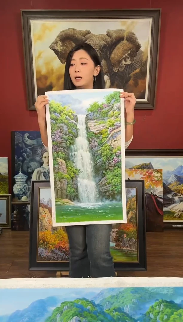 油画【65号】约50*70cm丨朝鲜原创纯手绘孤品油画丨顺丰包邮