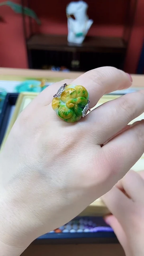 颈饰未镶嵌翡翠戒指