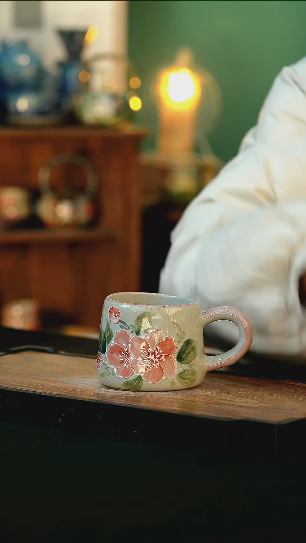 【闪购商品】杯手绘心瓷陶瓷浮力