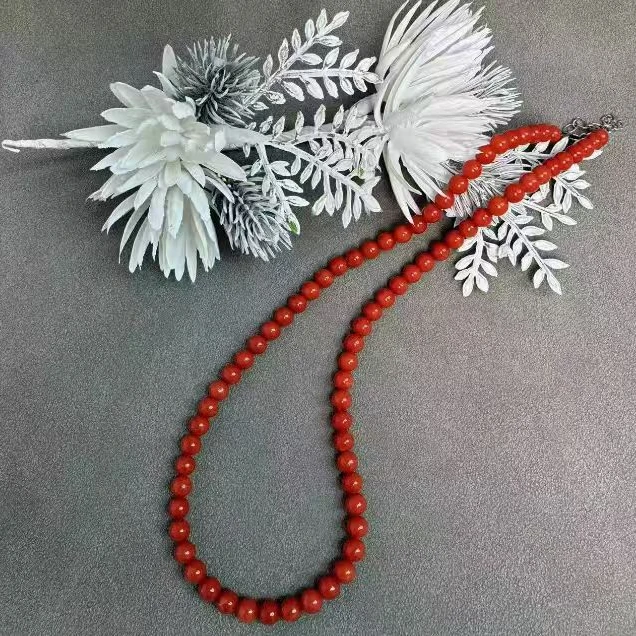 宝岛QL珊瑚 天然珊瑚 多样性发货 红珊瑚圆珠项链/22002352