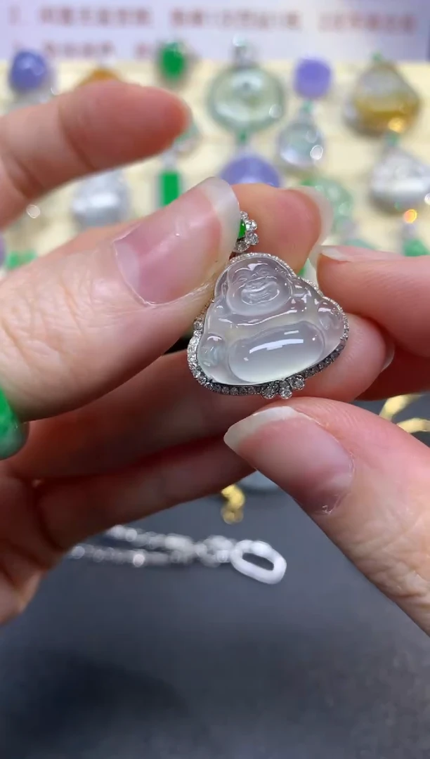 翡翠18K金镶嵌吊坠(不含链)吊坠|6800+680