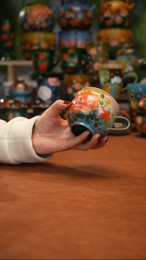 陶瓷油画手绘釉下彩