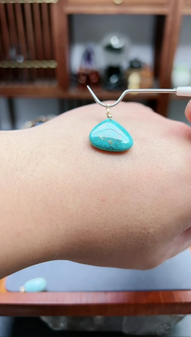 【闪购商品】绿松石吊坠合金松石吊坠*1 QJG赠链