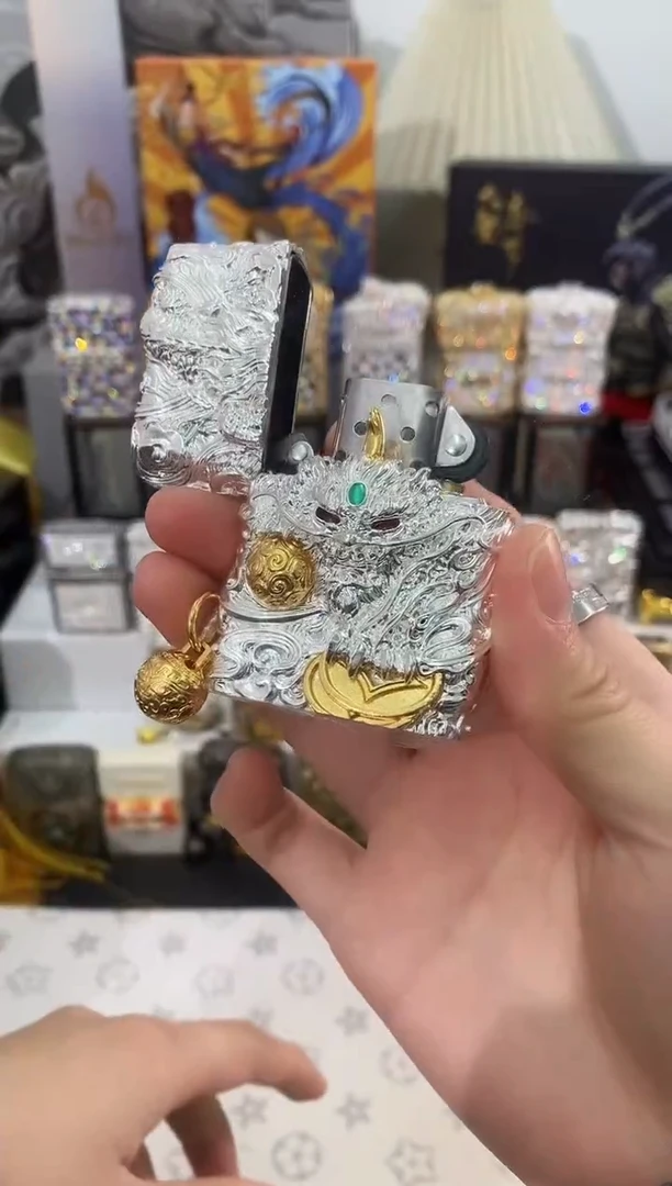 铜银玉貔貅带油火石