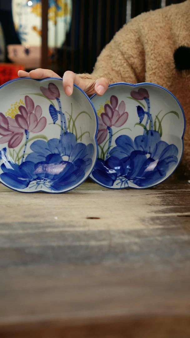 【闪购商品】瓷片景德镇纯手工釉下彩精品餐具