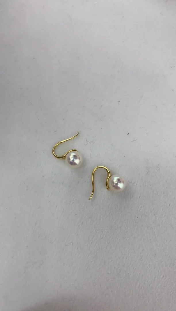 【闪购商品】海水珍珠耳饰18K金镶嵌高跟鞋7.5-8