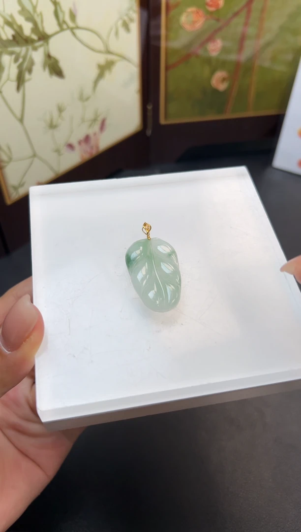 颈饰未镶嵌翡翠树叶-G012V0130012-多样性发一