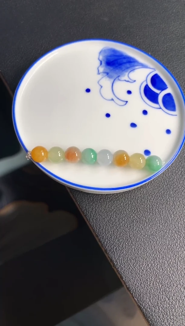 翡翠散珠天然翡翠圆珠56号